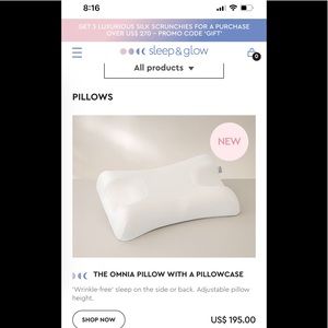 THE OMNIA sleep and glow pillow